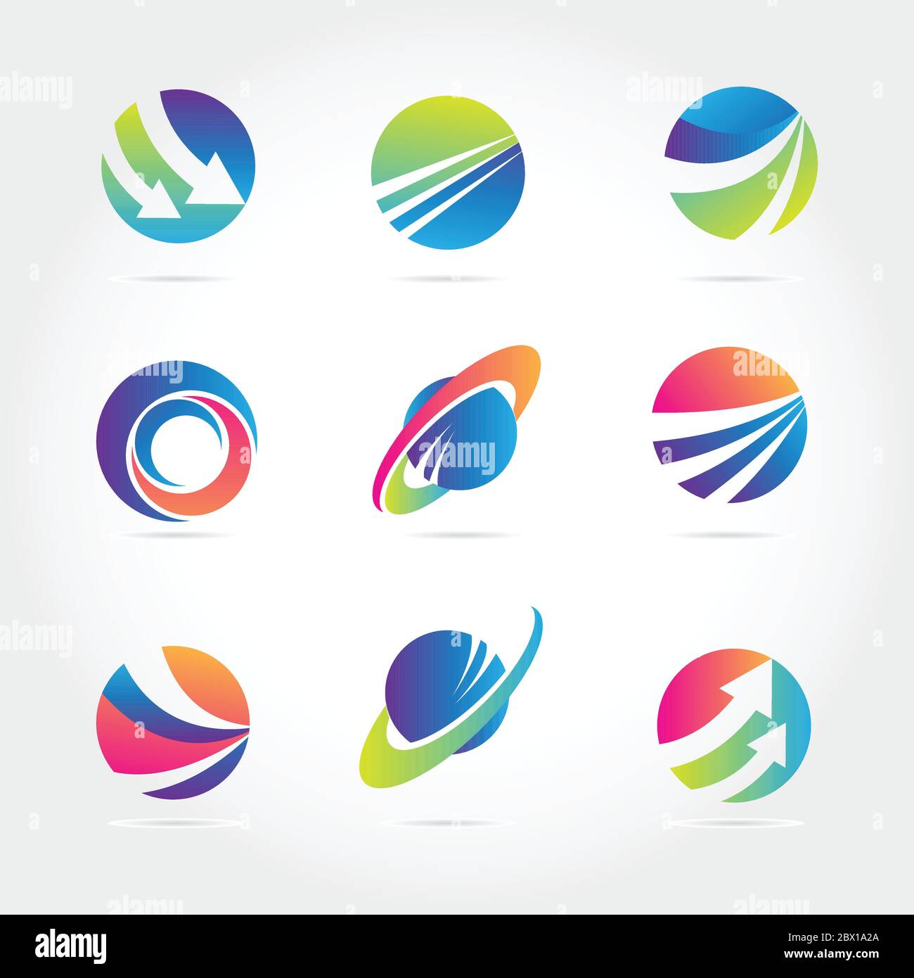 Global Finance Company logo aziendale raccolta modello Illustrazione Vettoriale