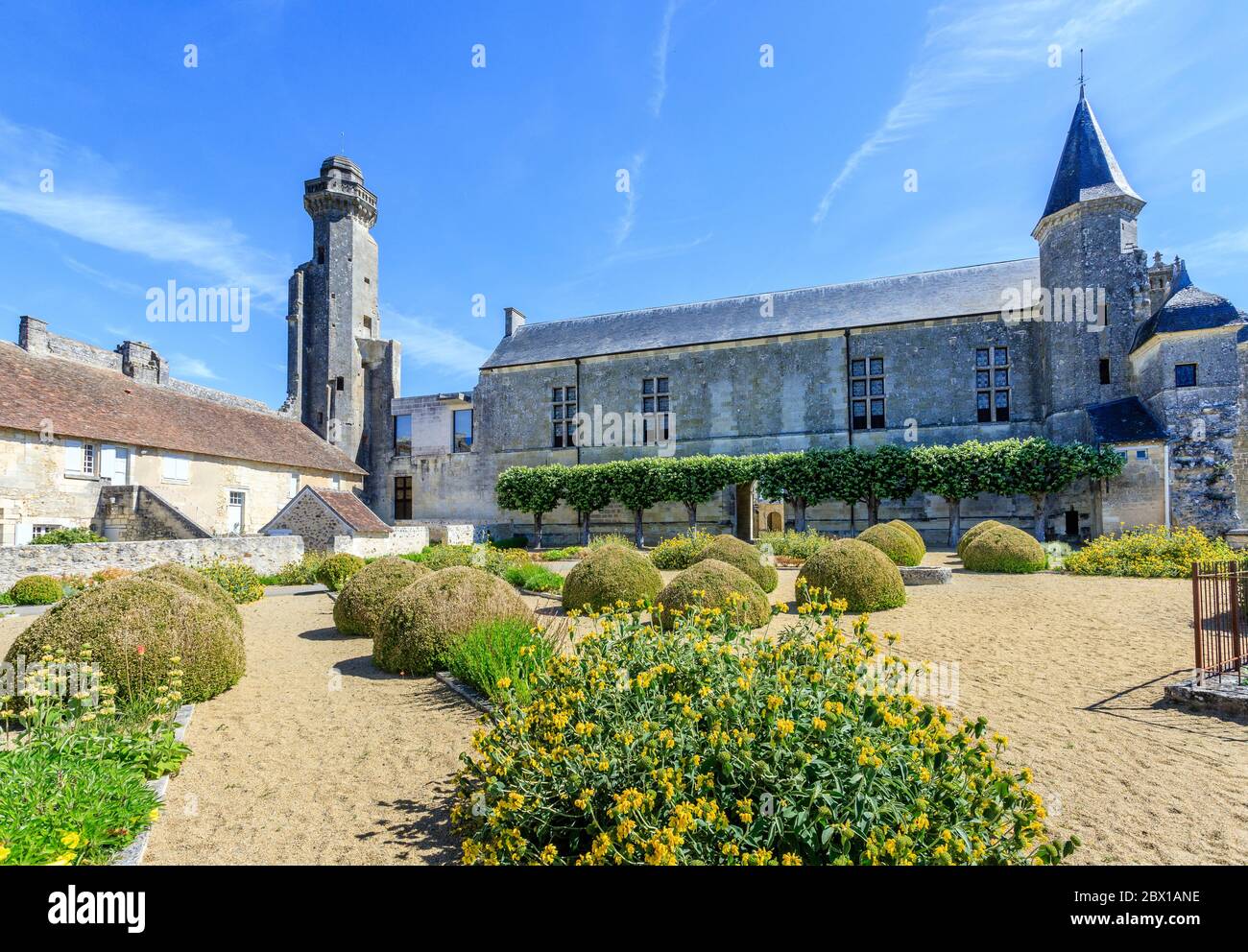 Francia, Indre et Loire, le Grand Pressigny, il castello di Grand Pressigny, la Preistoria del Grand Pressigny Museum // Francia, Indre-et-Loire (37), le Grand- Foto Stock