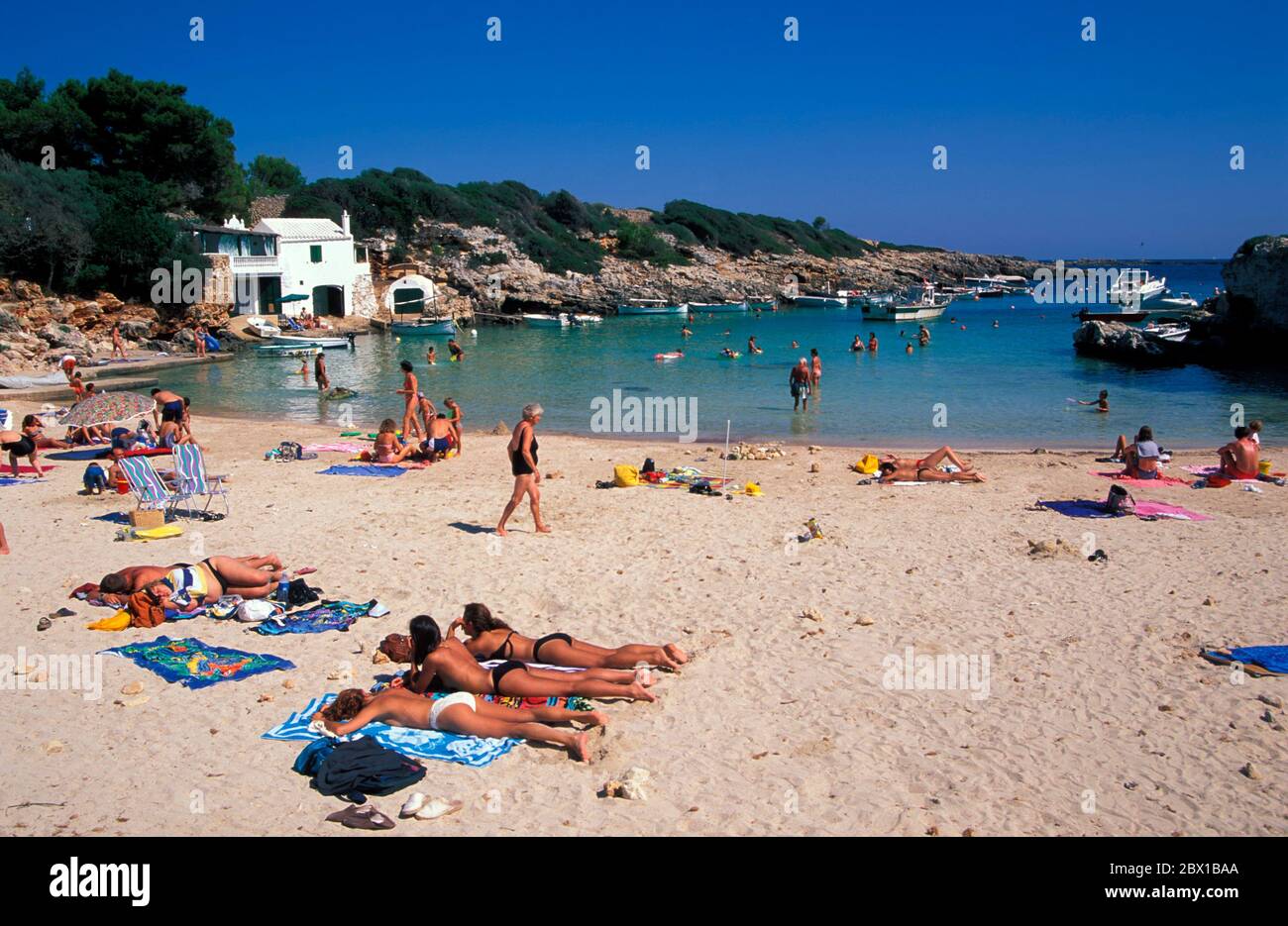 Cala de Binissafuller, isola di Menorca, Spagna, Europa Foto Stock