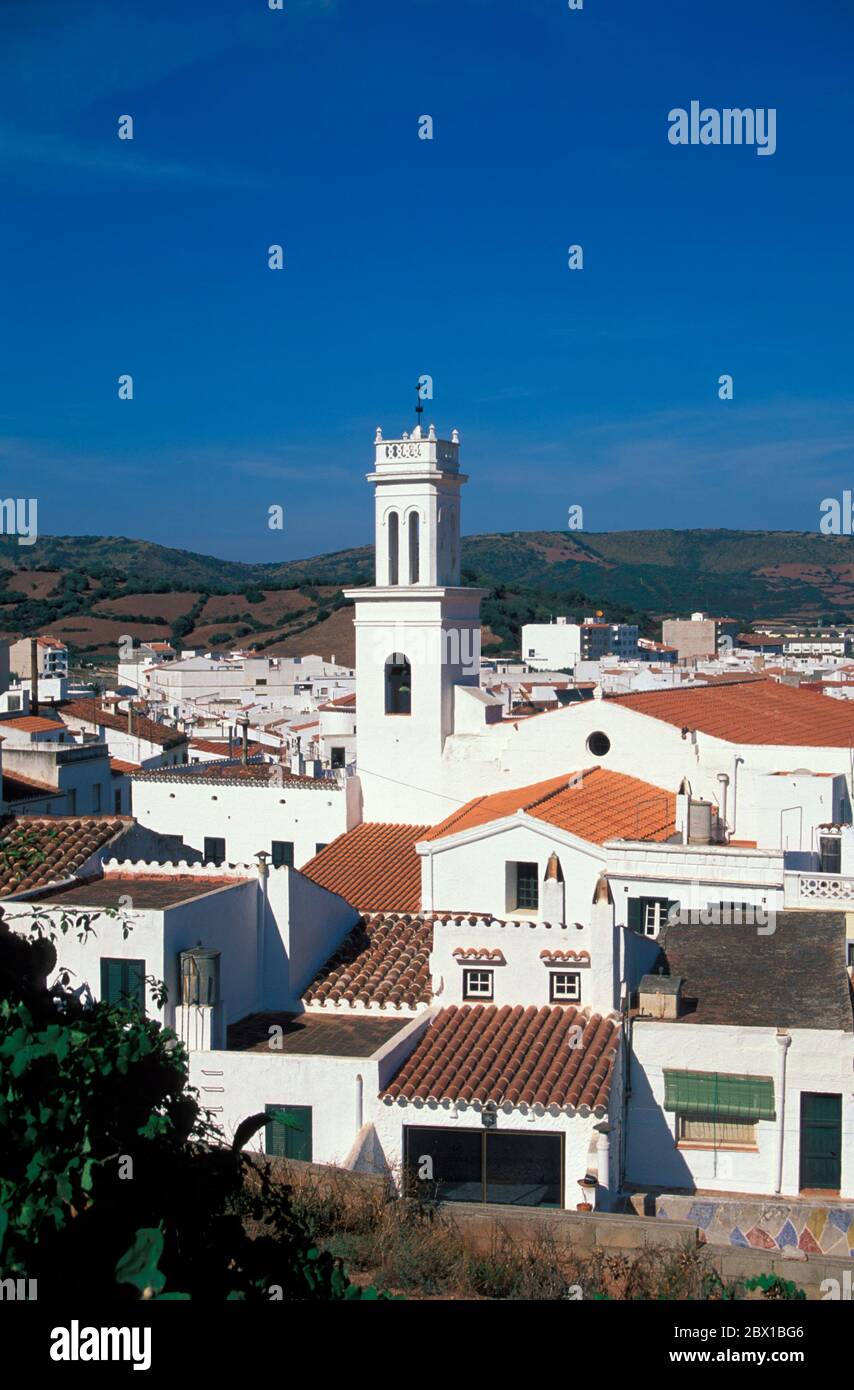Vista sulle Ferreries, isola delle Baleari Menorca, Spagna, Europa Foto Stock