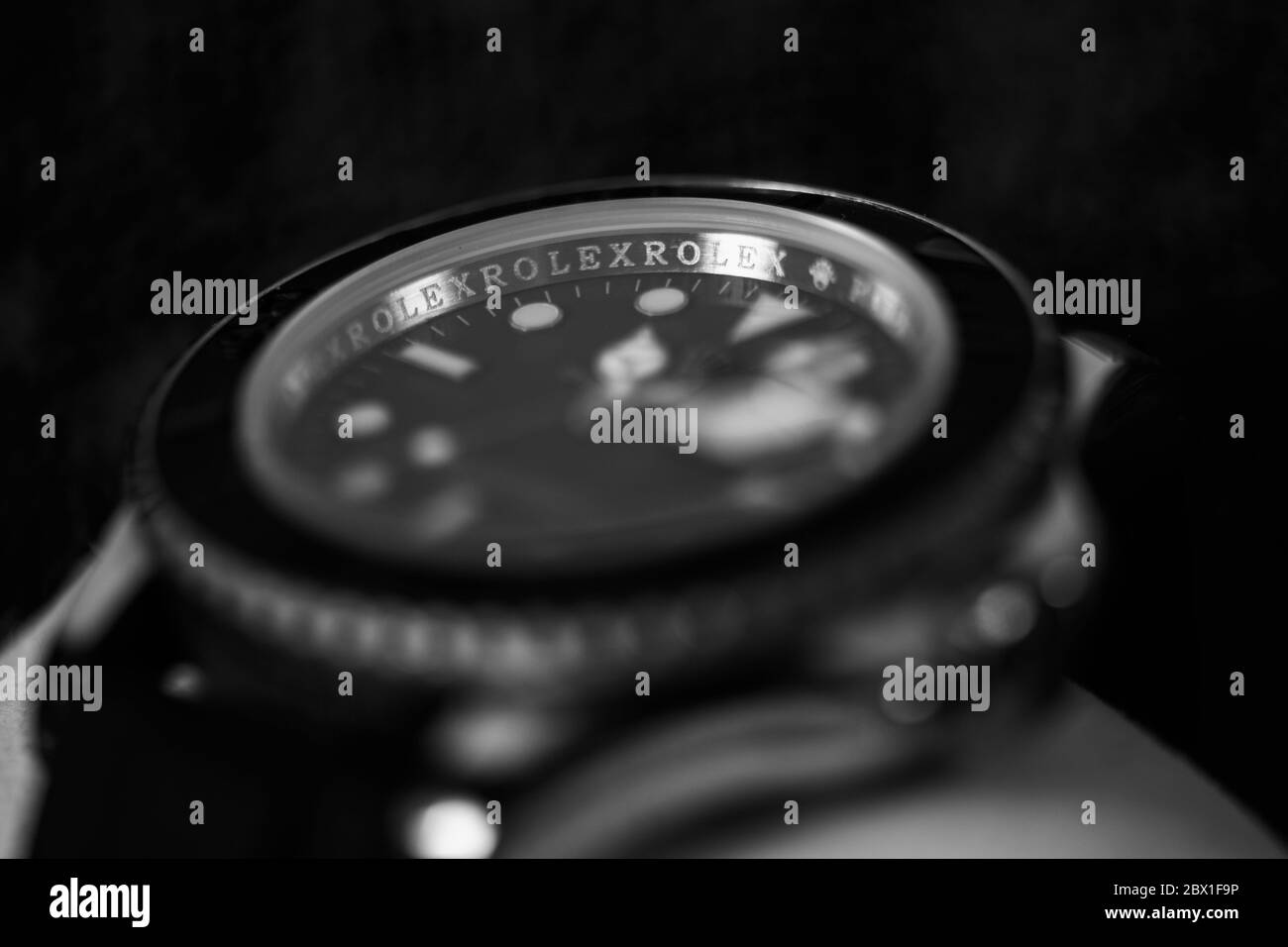 Orologio da polso Rolex Yacht Master monocromatico da uomo Foto Stock