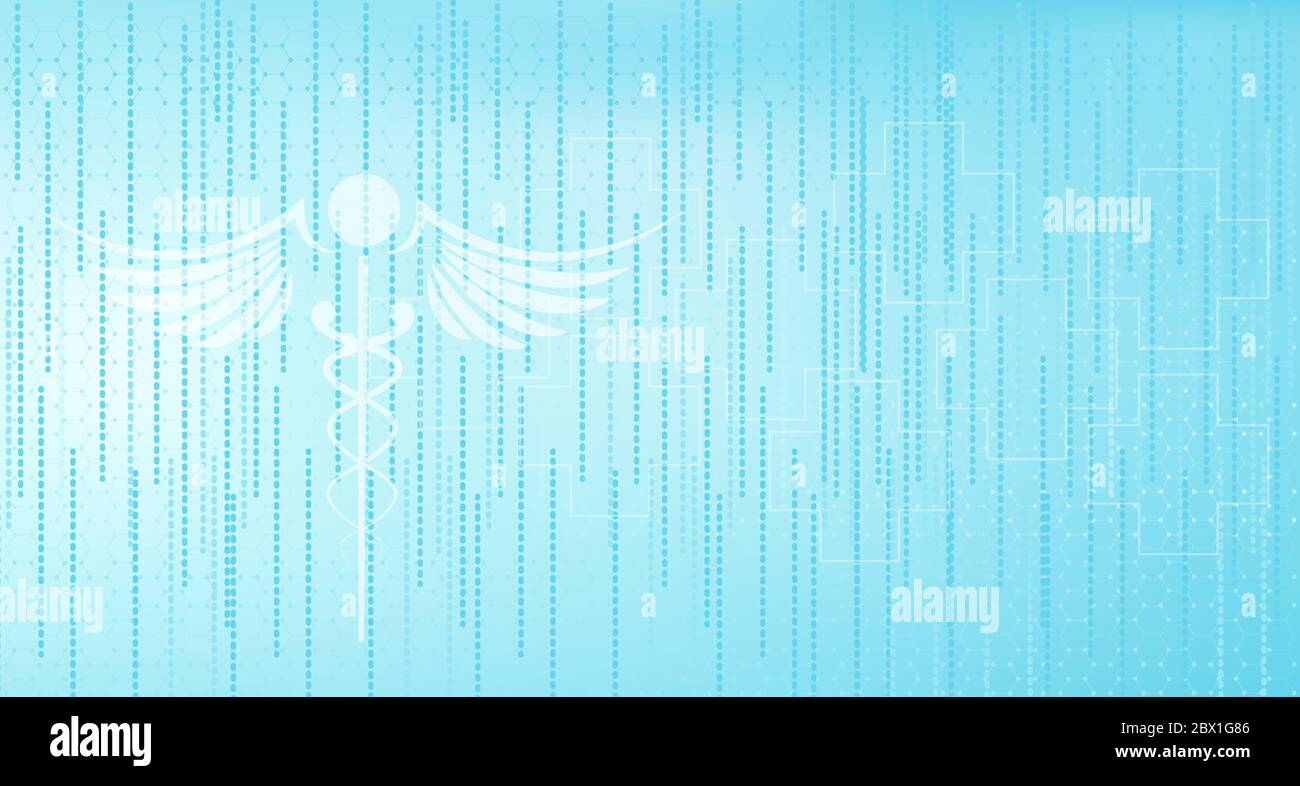 Simbolo geometrico background in toni di blu (medico) Foto Stock