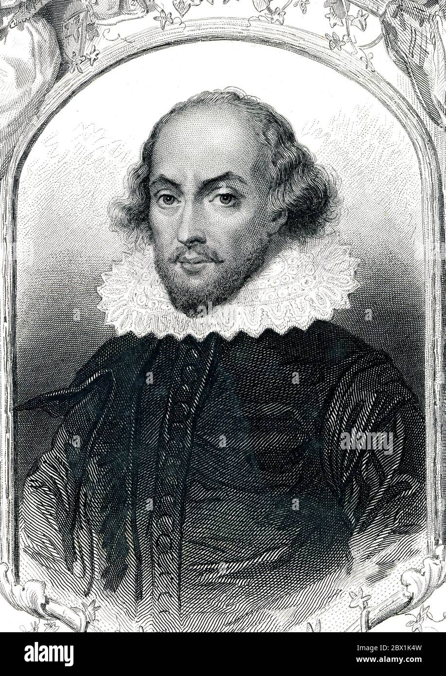 William Shakespeare, 1564-1616, poeta e drammaturgo inglese, 1850, Francia Foto Stock