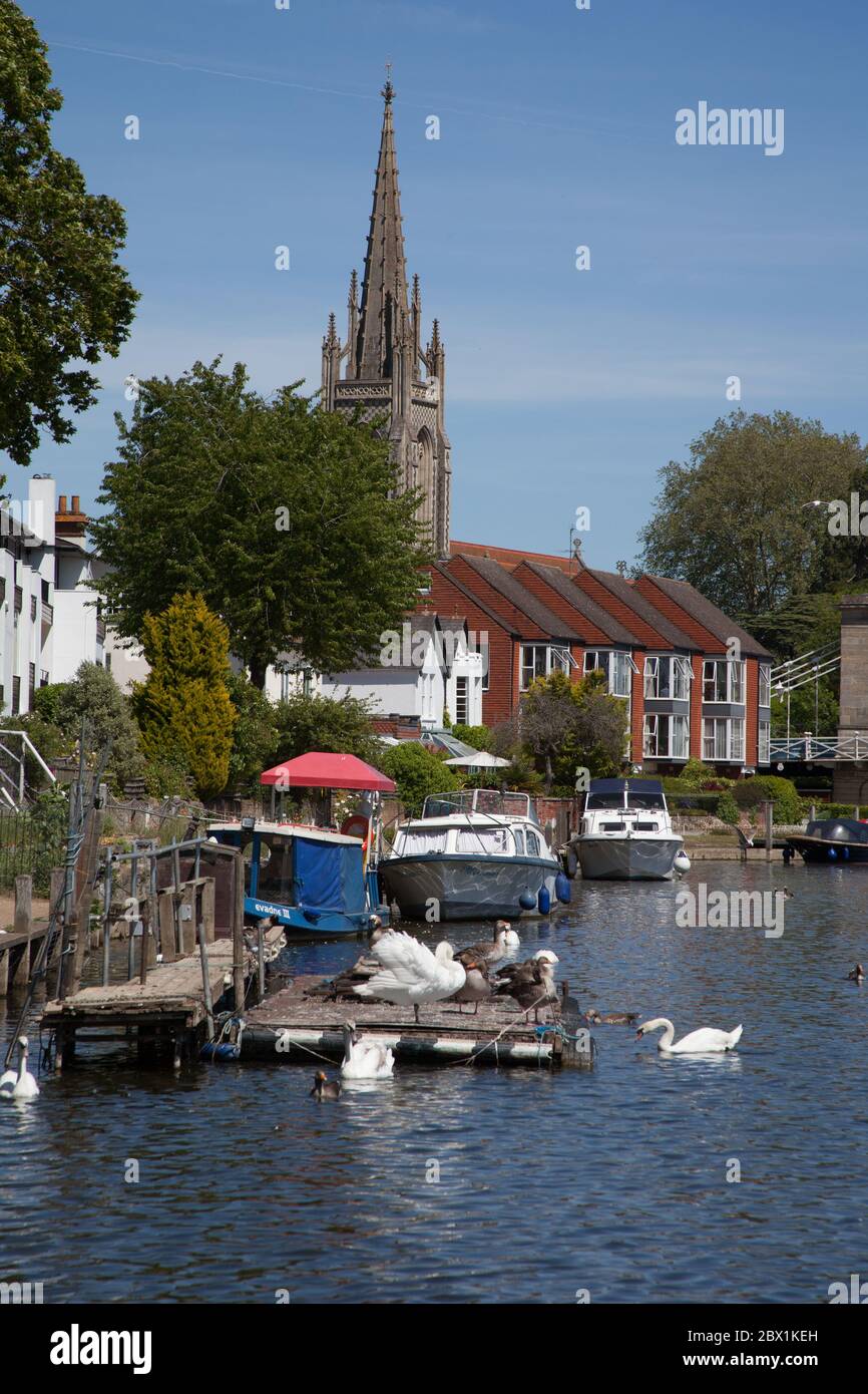 All Saints Church by the Thames at Marlow in Buckinghamshire, Regno Unito Foto Stock