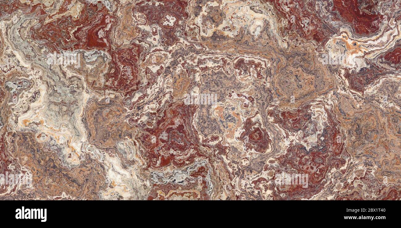 Rosso travertino bella Tile. Texture per il design. Illustrazione 2D Foto Stock