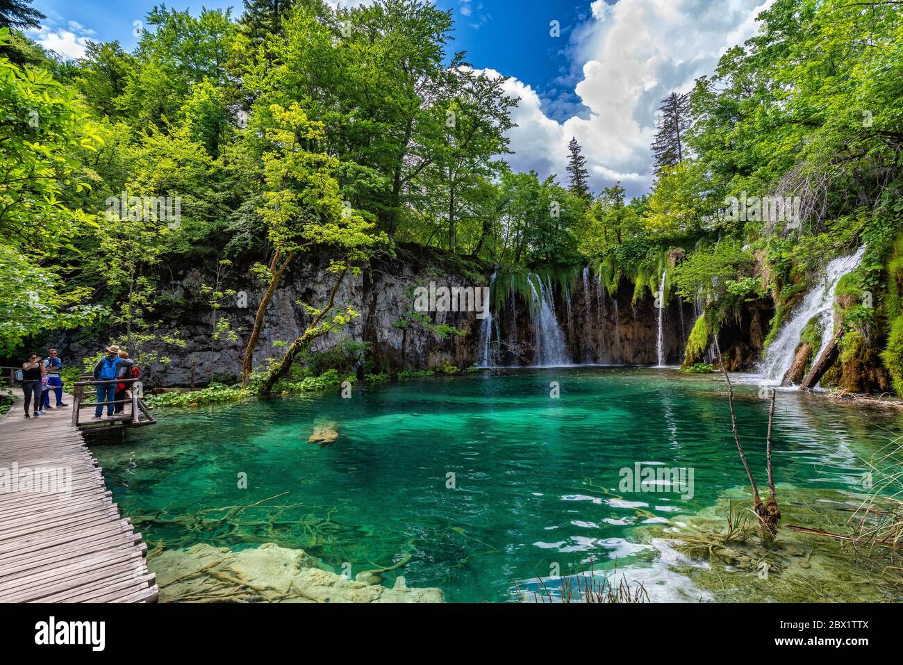 Il Parco Nazionale dei laghi di Plitvice, Croazia Foto Stock
