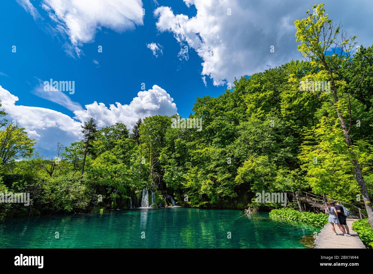 Il Parco Nazionale dei laghi di Plitvice, Croazia Foto Stock