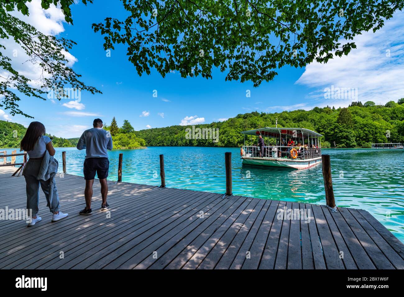 Il Parco Nazionale dei laghi di Plitvice, Croazia Foto Stock