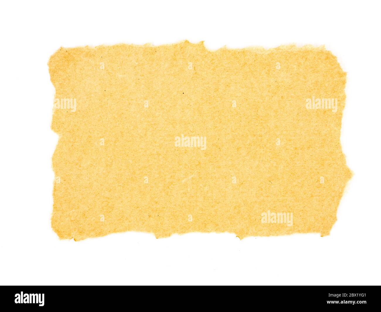 Blank carta marrone su sfondo bianco Foto Stock