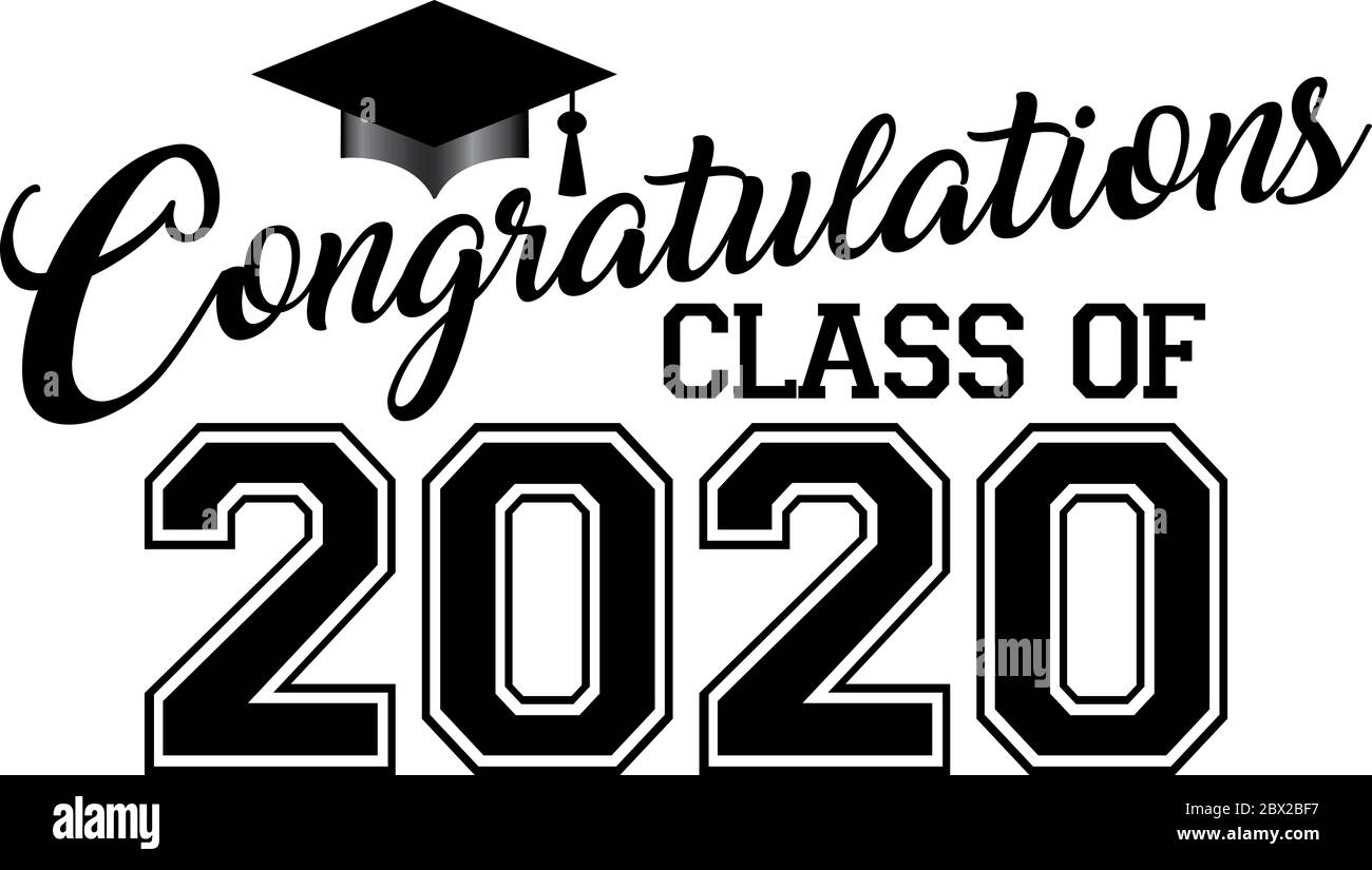 Congratulazioni Classe di 2020 banner Foto Stock