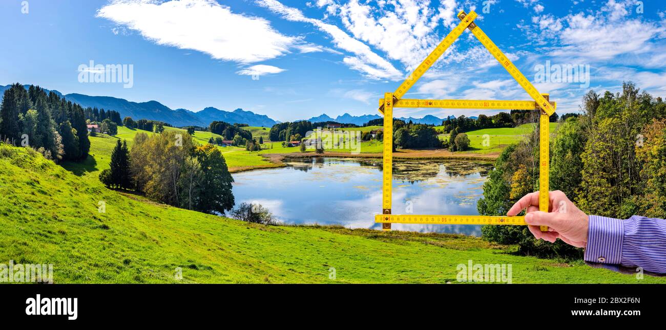 Wohnen im Grünen Foto Stock