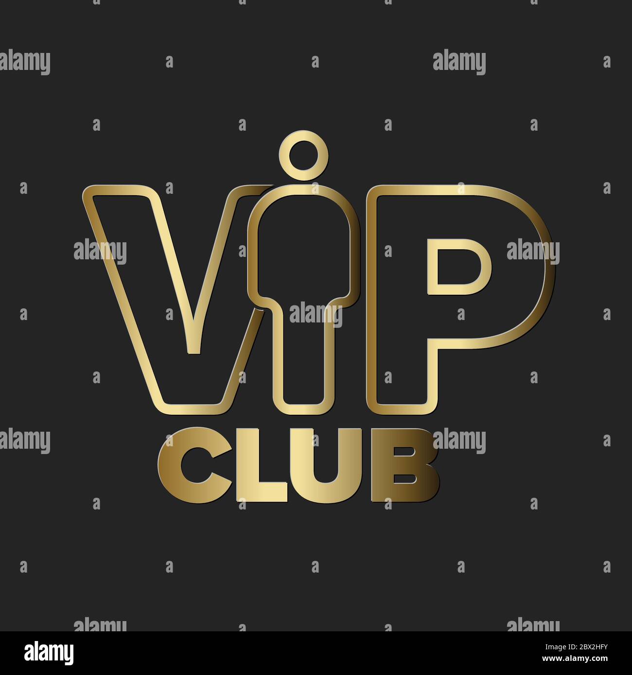 Modello di invito per i soci VIP club Vector - versione premium Golden Illustrazione Vettoriale