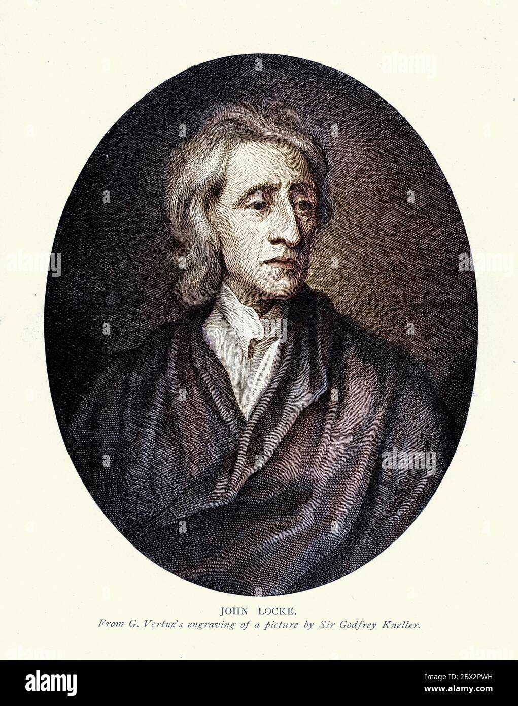 John Locke filosofo e medico inglese, ampiamente considerato come uno dei più influenti pensatori dell'Illuminismo e comunemente noto come il Fathe Foto Stock