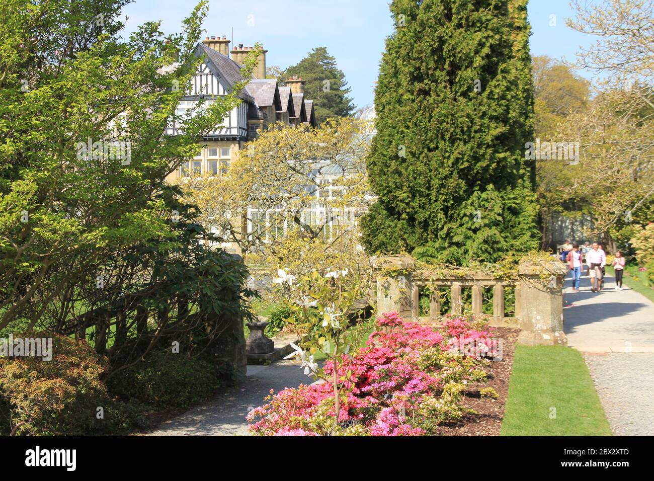 Giardino Bodnant in Galles, Regno Unito Foto Stock