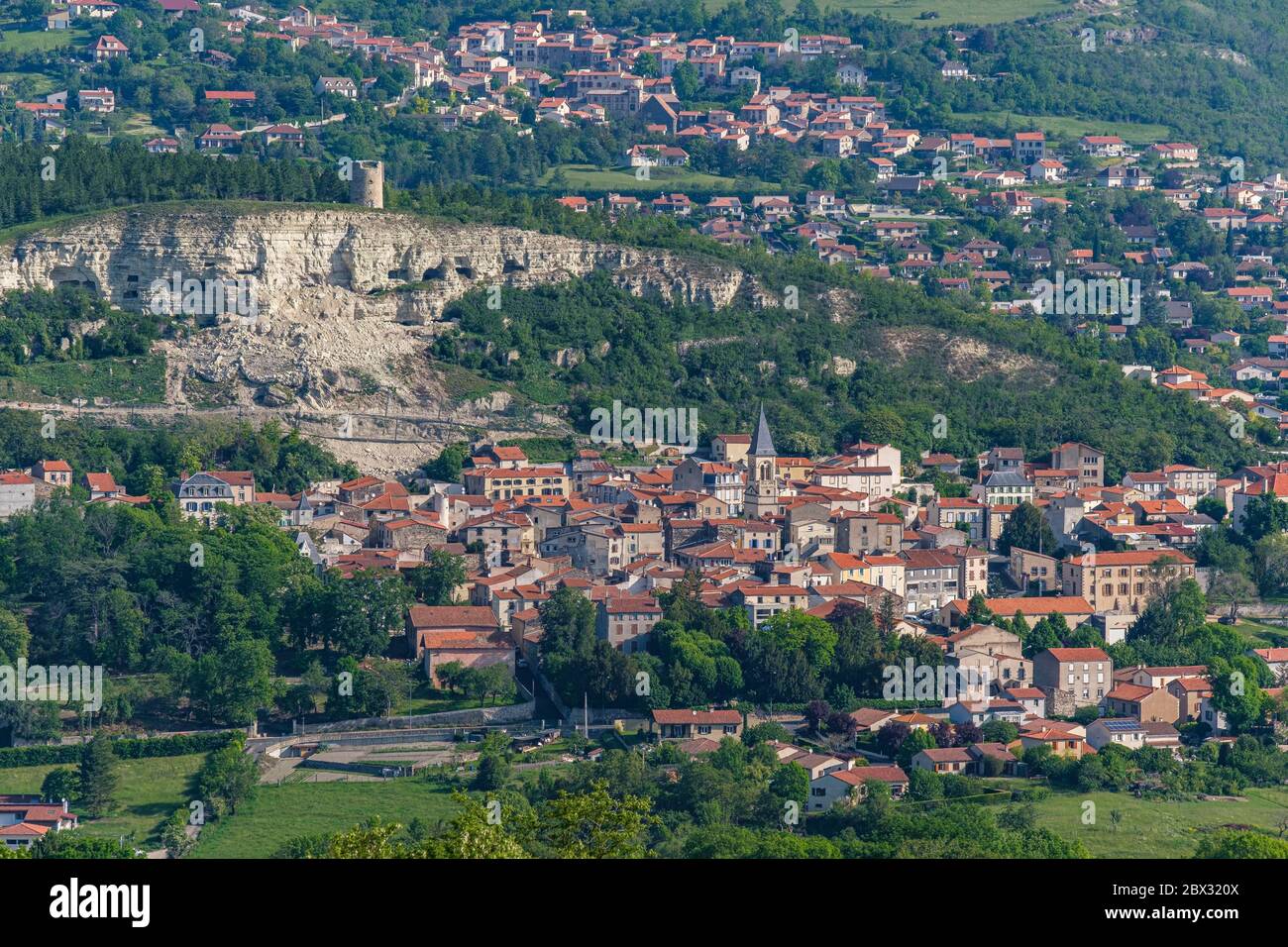 Francia, Puy de Dome, villaggio di la Roche Blanche, Clermont Ferrand zona urbana Foto Stock