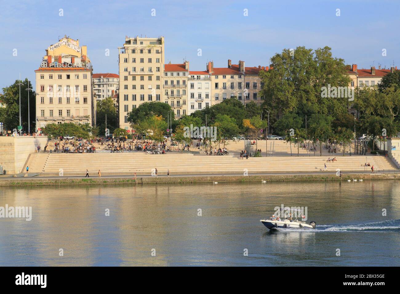 Francia, Rodano, Lione, quai Jules Courmont Foto Stock