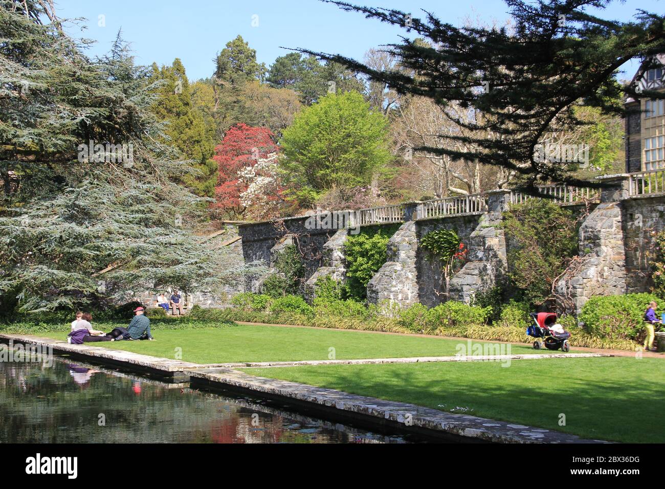 Giardino Bodnant in Galles, Regno Unito Foto Stock