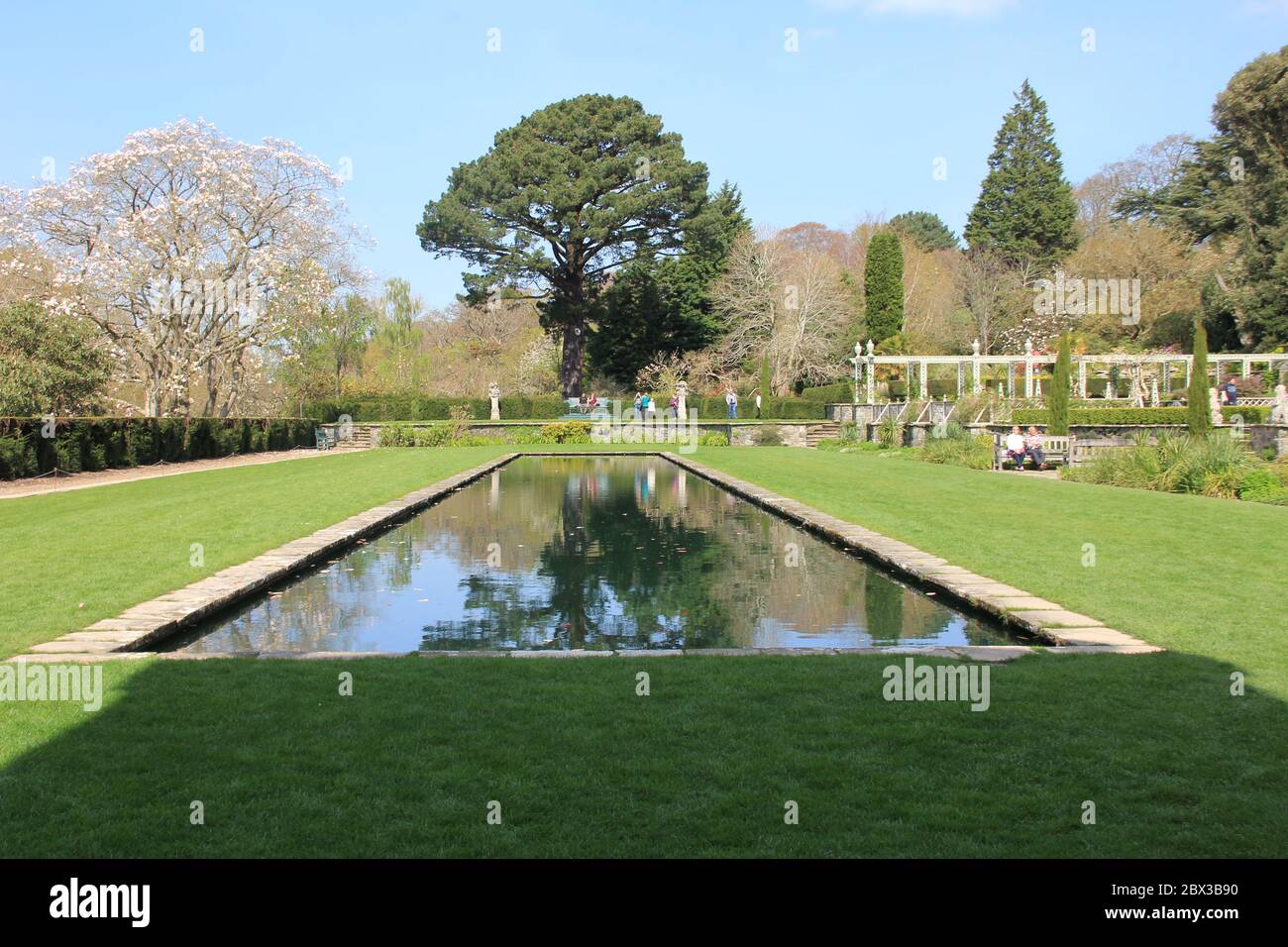 Giardino Bodnant in Galles, Regno Unito Foto Stock