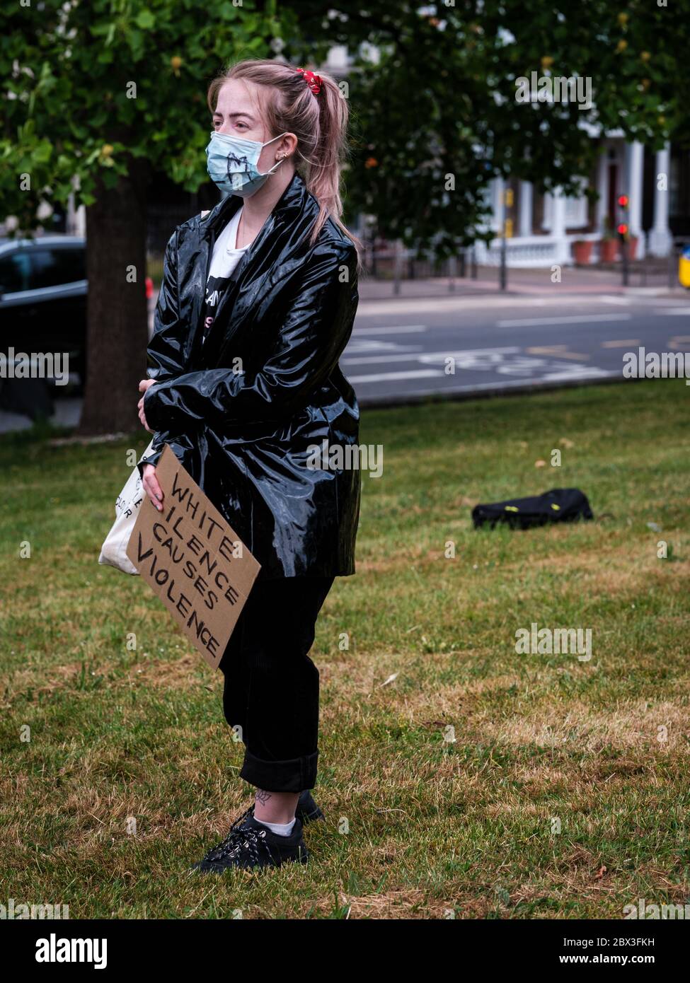 Black Lives Matter protesta a Rochester, Kent, il 4 giugno 2020 Foto Stock