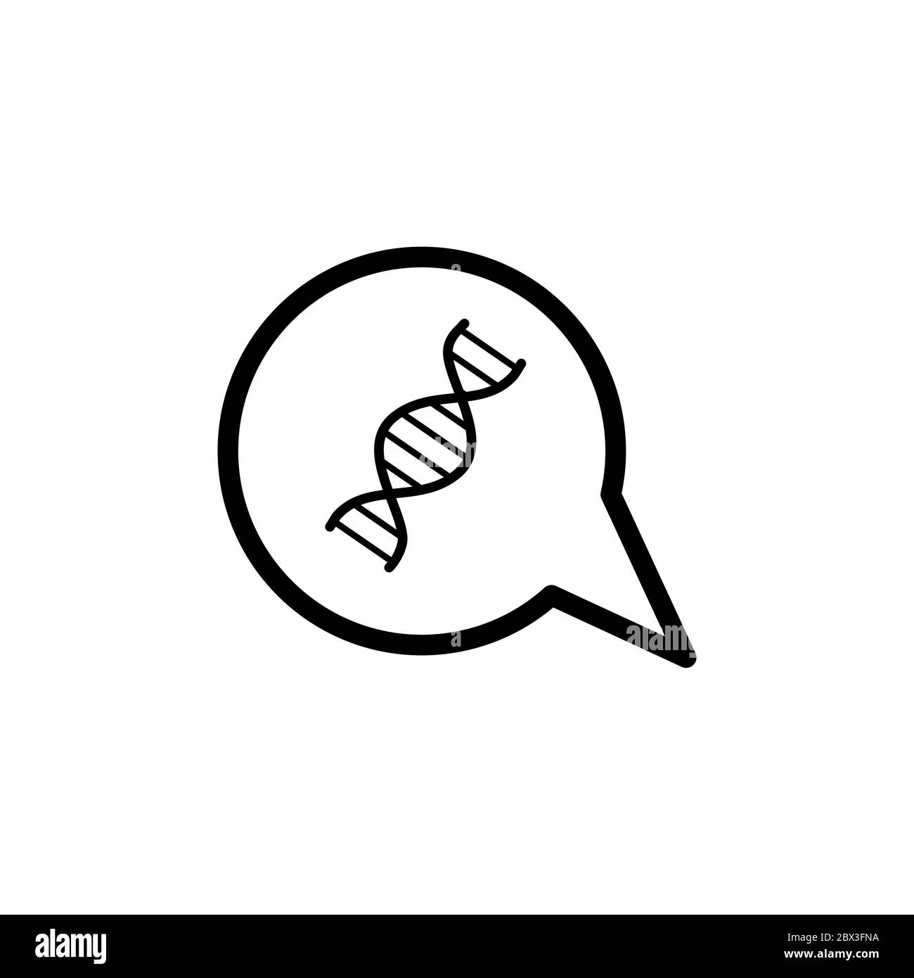 illustrazione del modello di disegno vettoriale di dna di bubble chat Illustrazione Vettoriale