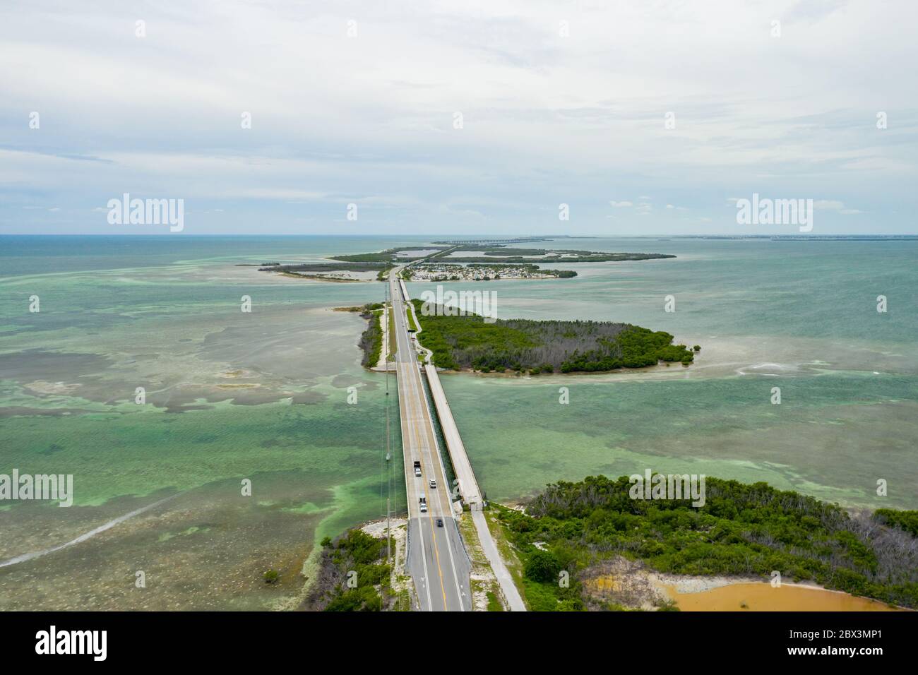 Foto aerea Islamorada Florida USA scattata con il drone Foto Stock