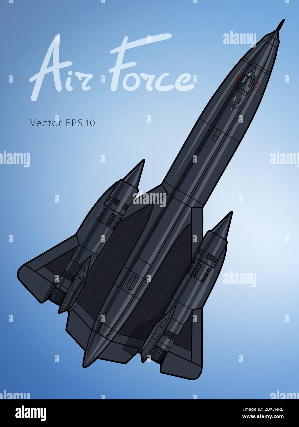 Moderno jet-Aircraft americano. Illustrazione del disegno vettoriale Illustrazione Vettoriale