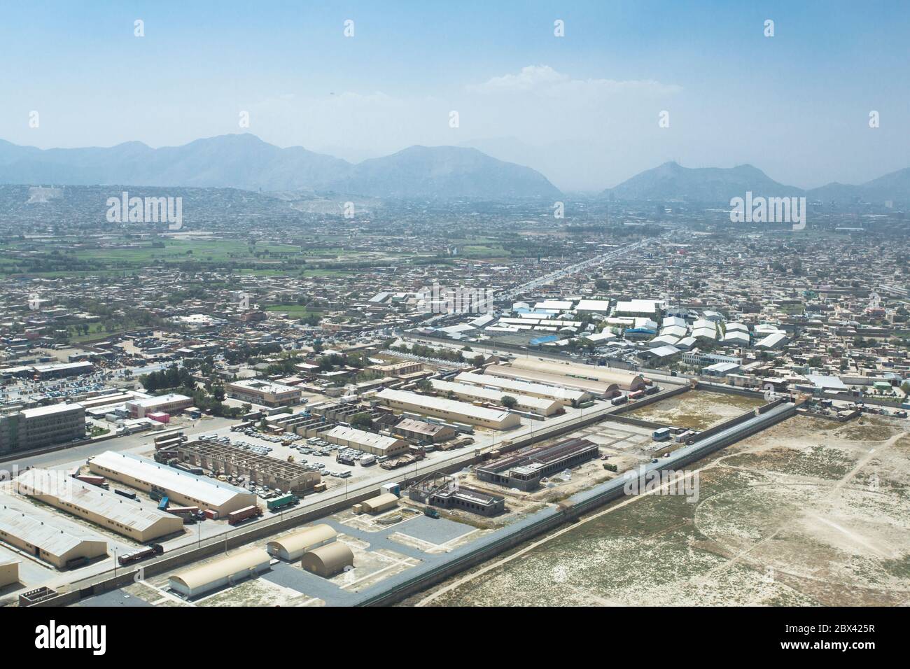 L'area industriale era situata nella parte orientale di Kabul, Afghanistan Foto Stock