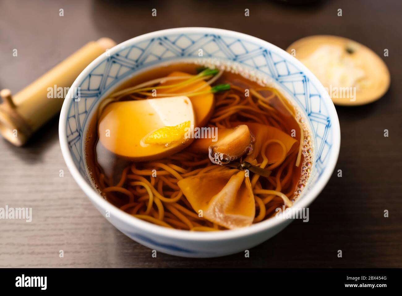 Noodle soba giapponese Foto Stock