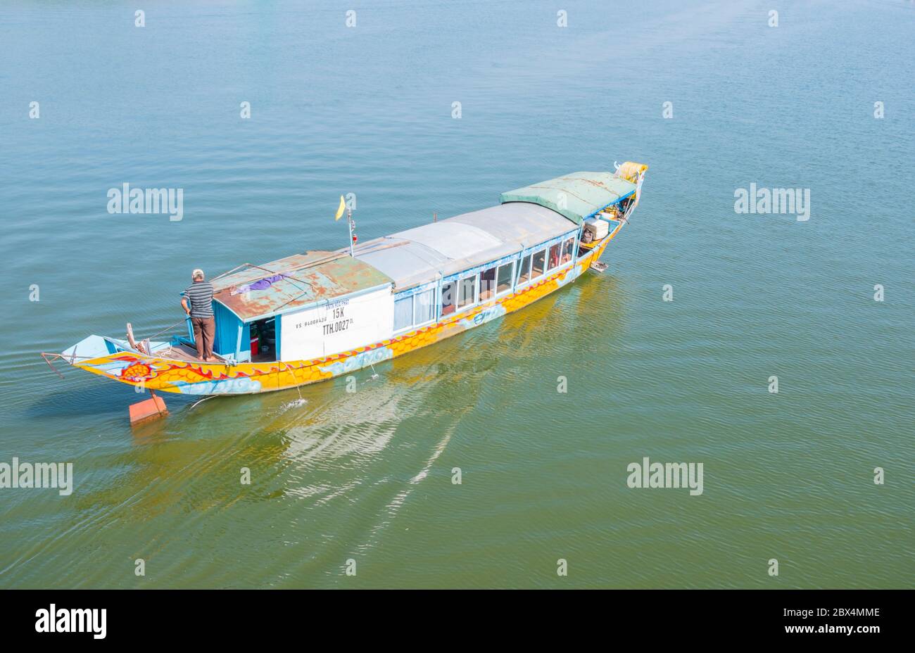 Tour panoramico in barca, fiume profumo, Hue, Vietnam Foto Stock