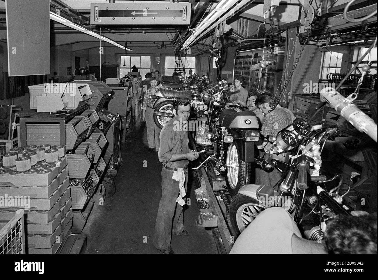 Berlino / distretti / 20.7.1978 Berlino-Spandau: Fabbrica di moto BMW, linee di assemblaggio // industria automobilistica / metallo [traduzione automatizzata] Foto Stock