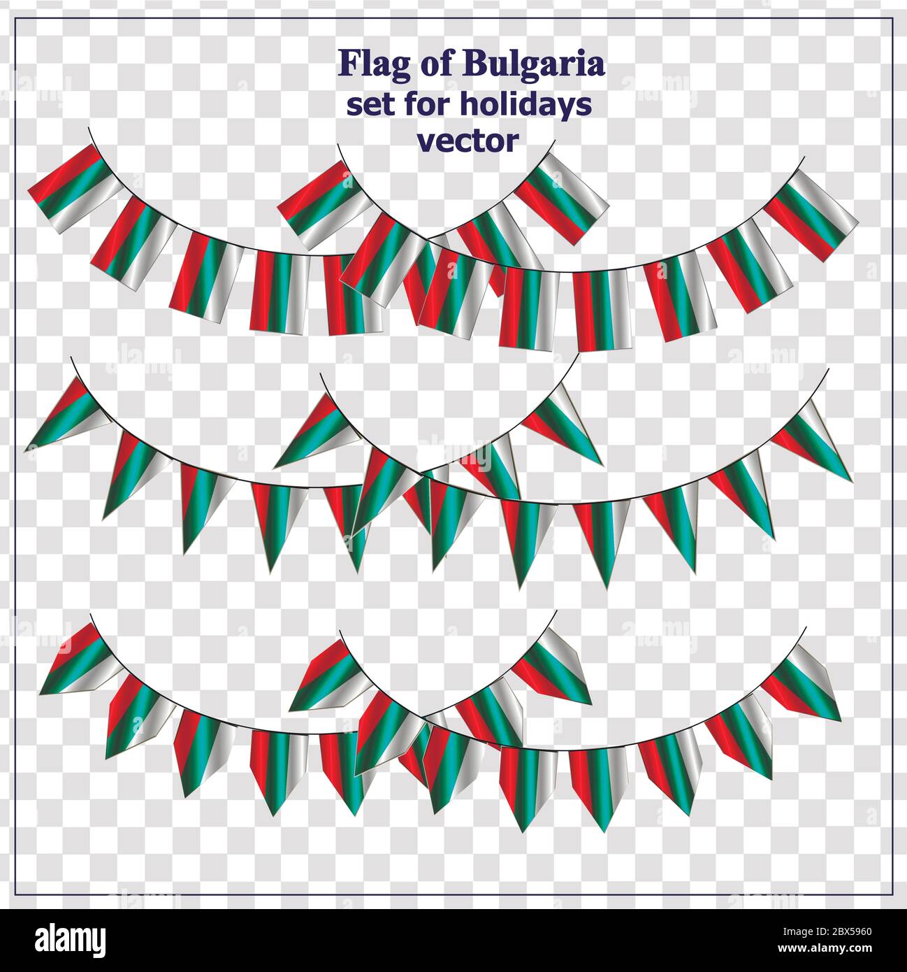 Luminoso insieme con bandiere della Bulgaria. Felice sfondo del giorno della Bulgaria. Illustrazione luminosa con flag. Illustrazione Vettoriale