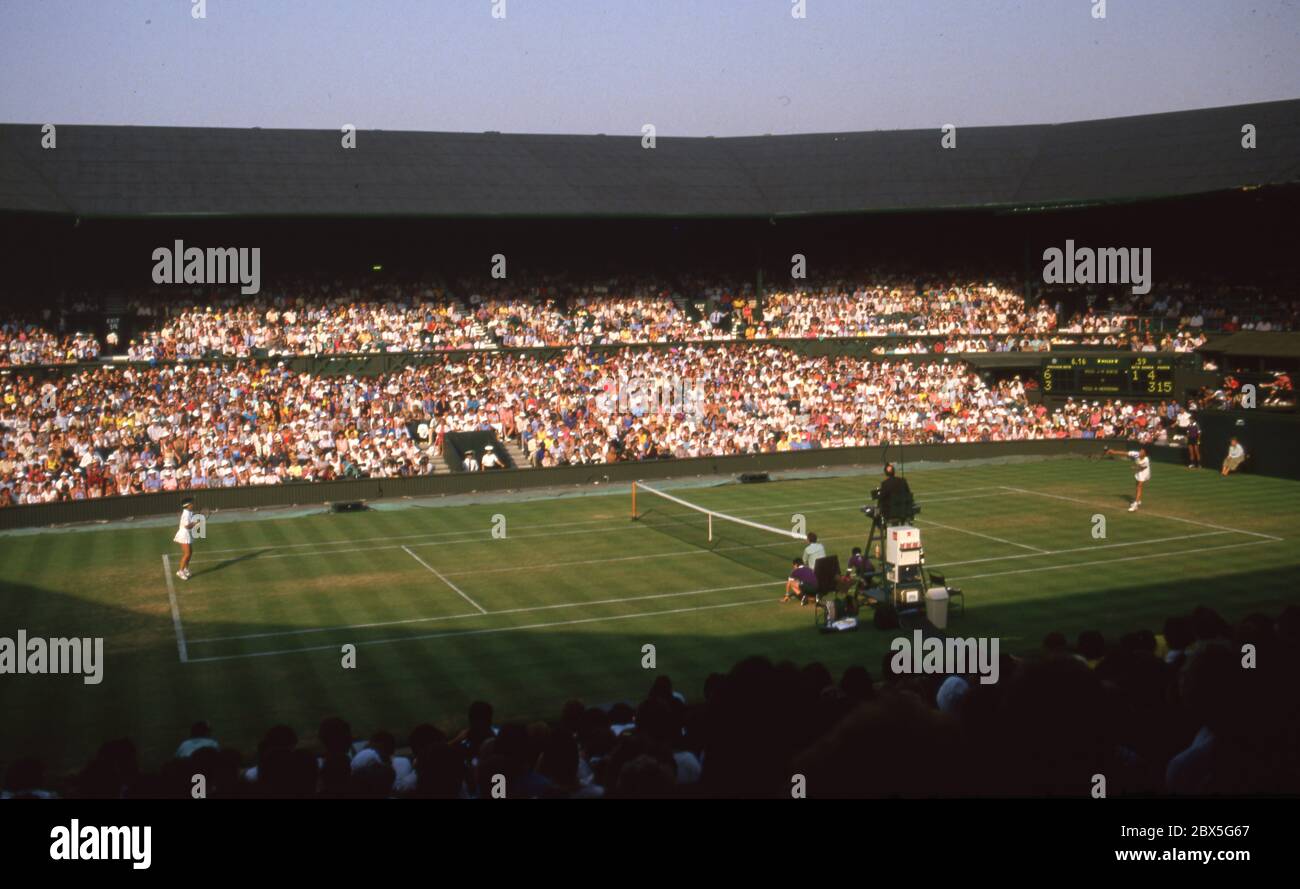 Wmbledon Centre Court 1986 Foto di Tony Henshaw Foto Stock