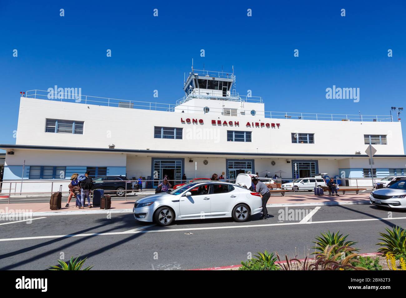 Long Beach, California 13 aprile 2019: Terminal dell'aeroporto di Long Beach LGB in California. Foto Stock