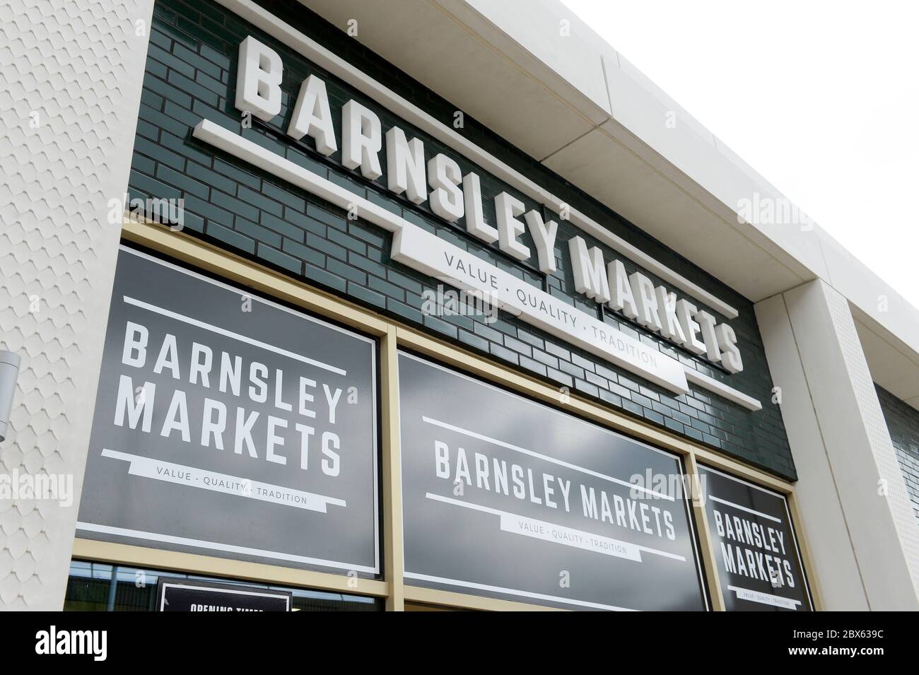 Lo sviluppo di Glassworks è in costruzione nel centro di Barnsley, uno sviluppo tra Queensbury e Barnsley Council Foto Stock