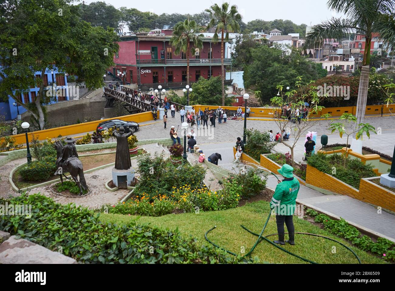 Giardinaggio al Barranco. Foto Stock