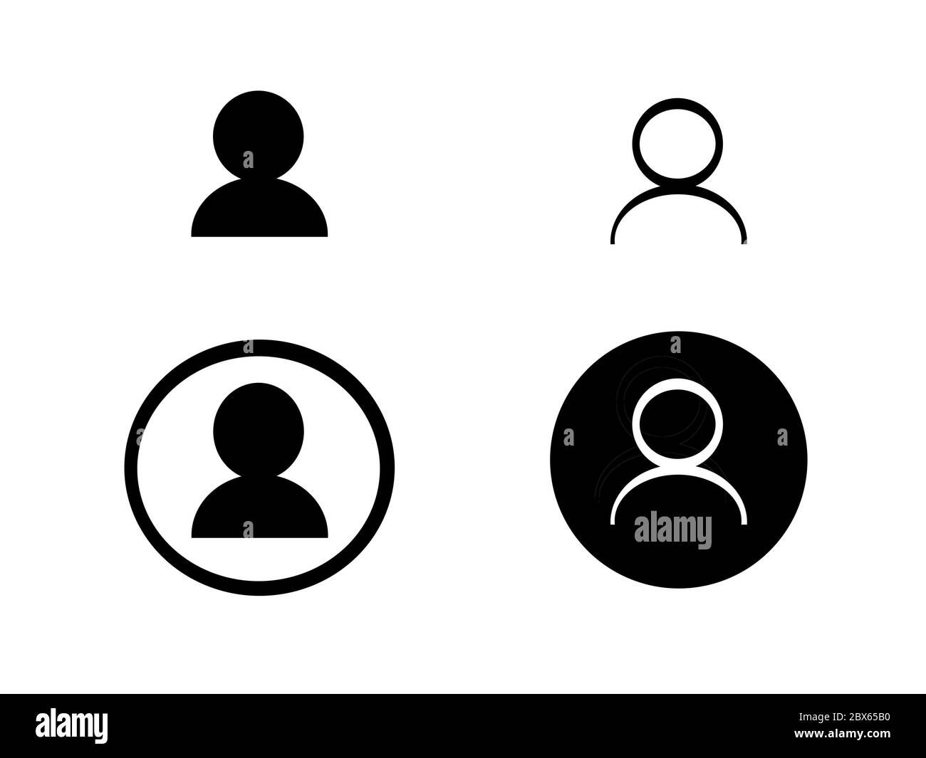 Modello grafico icona profilo utente isolato Foto Stock