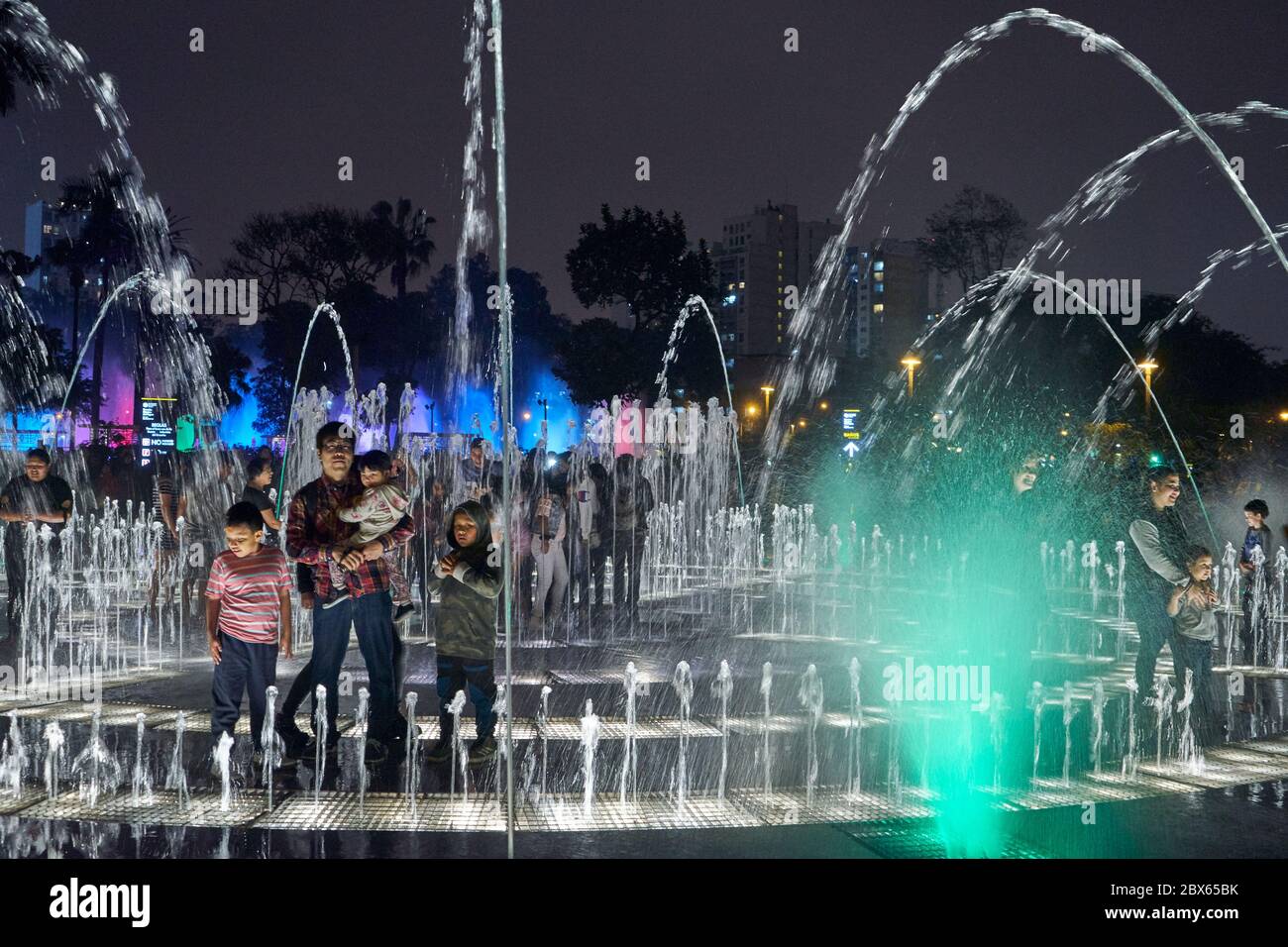 Famiglie di Lima nel fine settimana Foto Stock