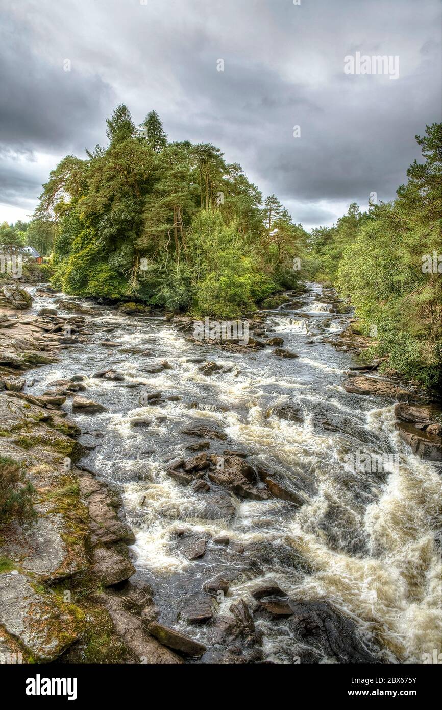 Falls of Dochart, Killin, Scozia Foto Stock