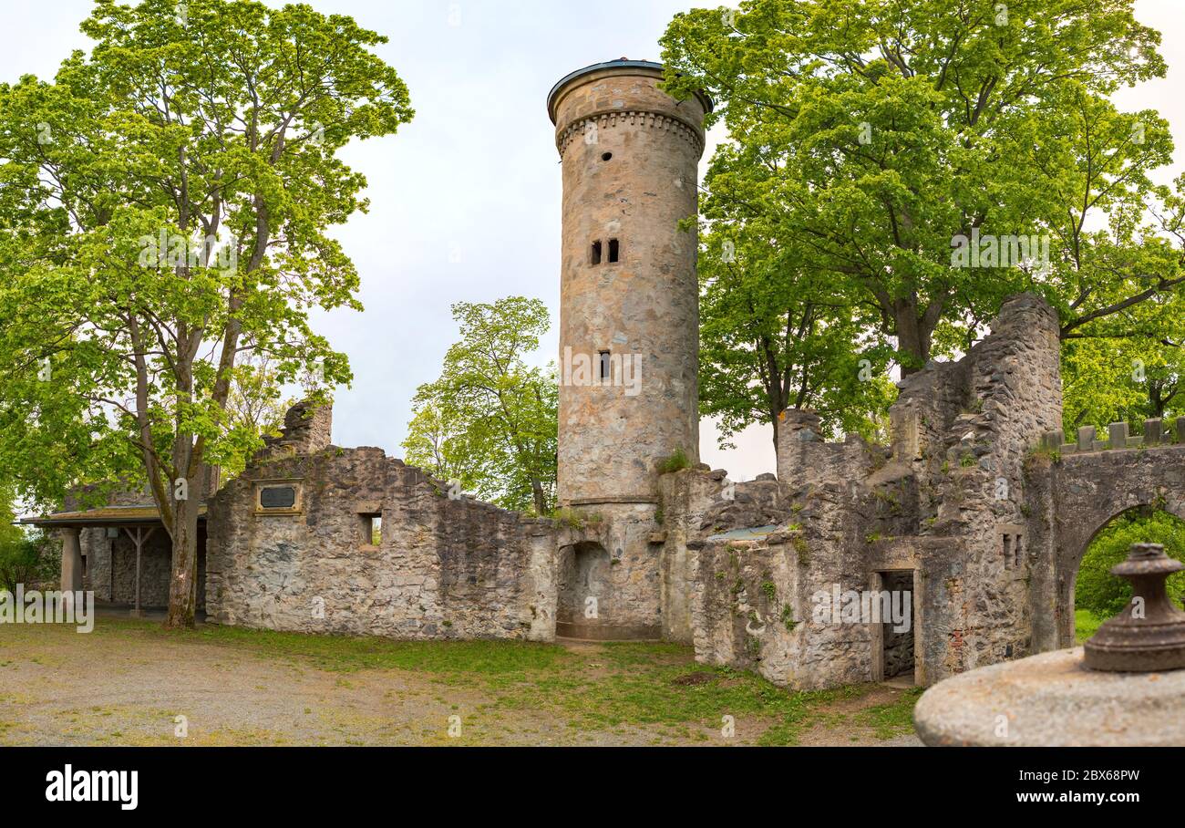 HOF, GERMANIA - CIRCA MAGGIO 2020: Le rovine di Theresienstein di Hof, Baviera, Germania Foto Stock