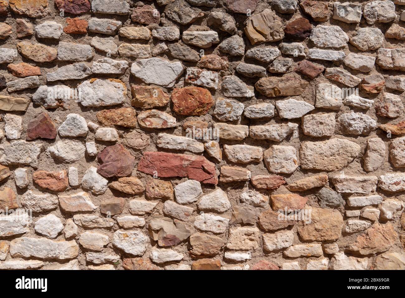 Pietra parete di fondo texture di muratura asciutta Foto Stock