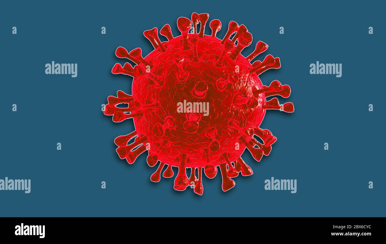 2019 nCov-Corona virus focolaio e coronavirus influenza rosso fondo concetto pericoloso influenza shot pandemia salute medica rischio di malattia. Foto Stock