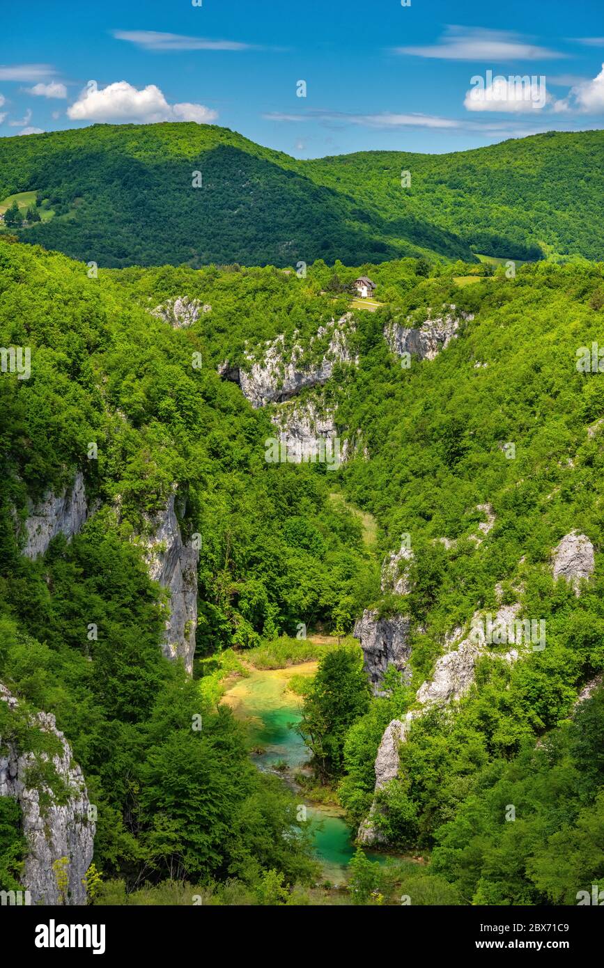 Il Parco Nazionale dei laghi di Plitvice, Croazia Foto Stock