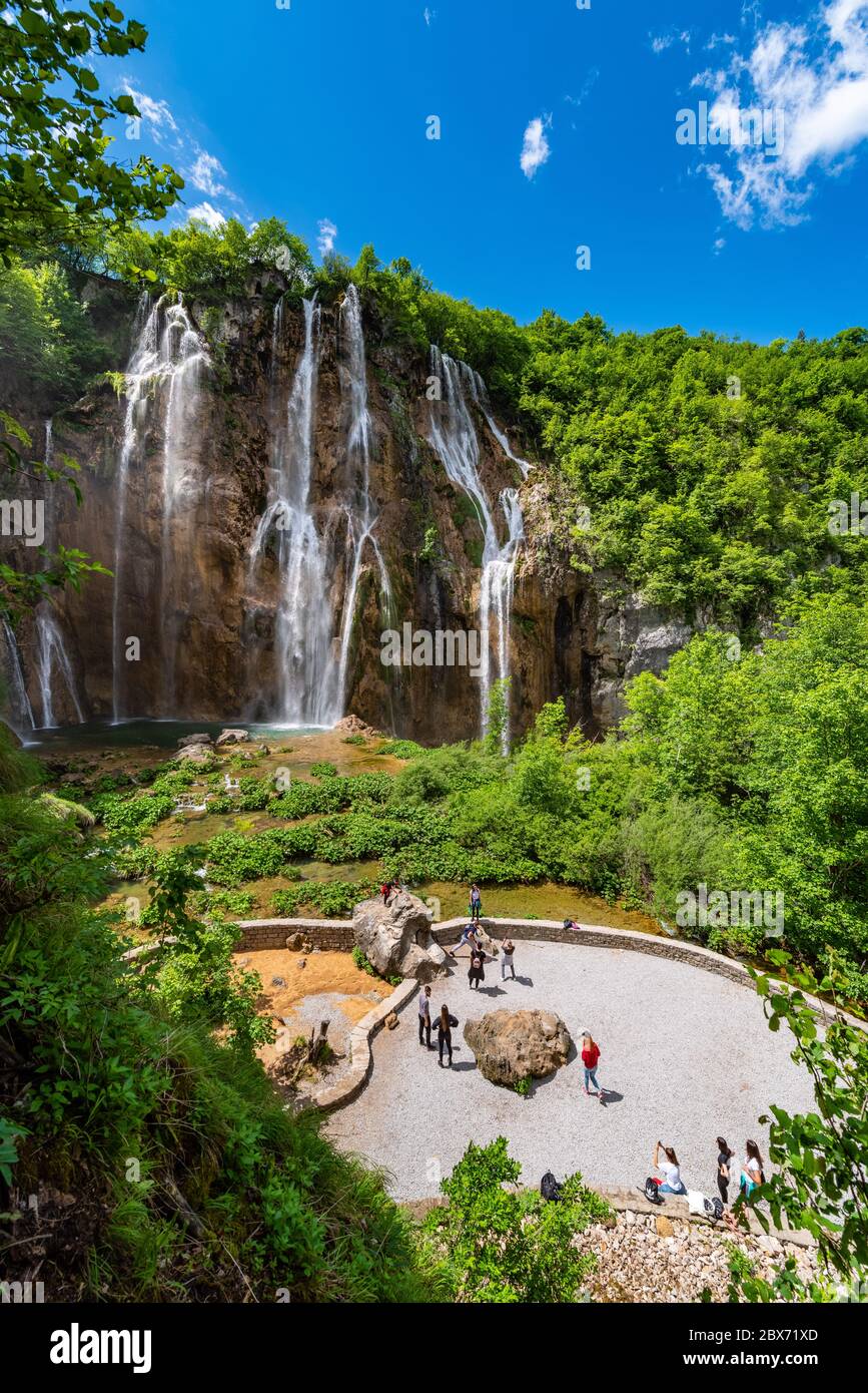 Il Parco Nazionale dei laghi di Plitvice, Croazia Foto Stock