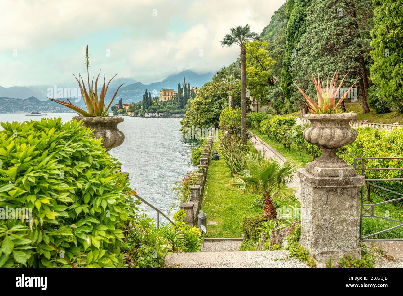 Giardino Botanico Di Villa Monastero, Varenna, Lombardia, Italia Foto Stock