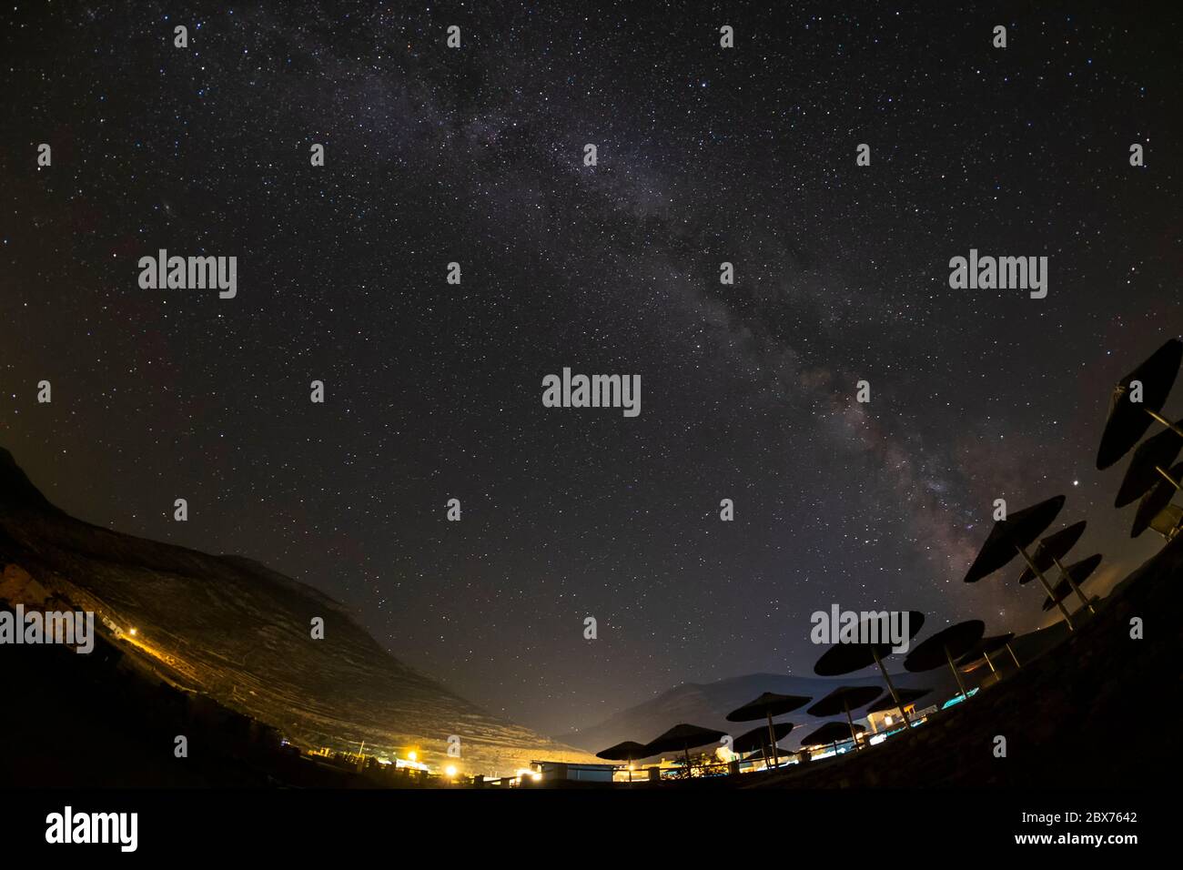 Via Lattea. Isola di Amorgos, Grecia. Foto Stock