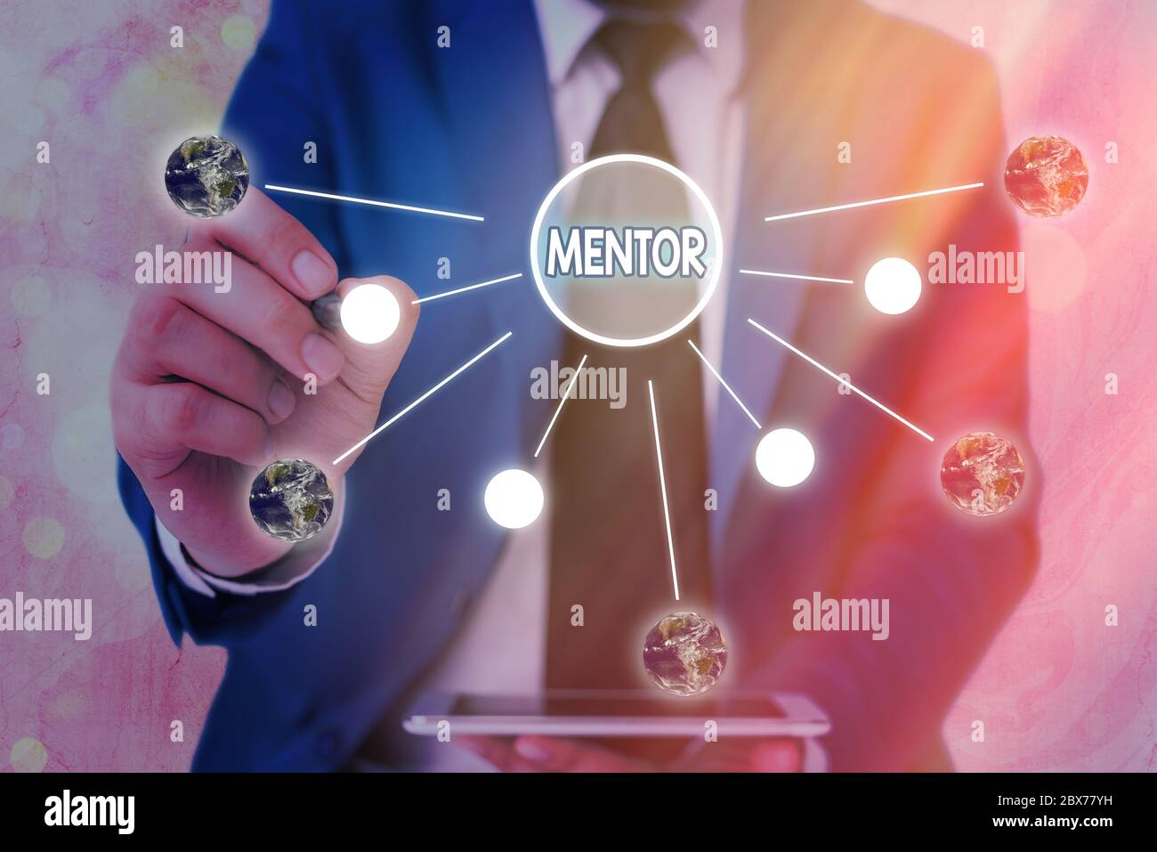 Scrittura concettuale a mano che mostra la guida. Concetto che significa un individuo che forma e guida qualcuno che ha gli elementi potenziali di questa immagine f Foto Stock