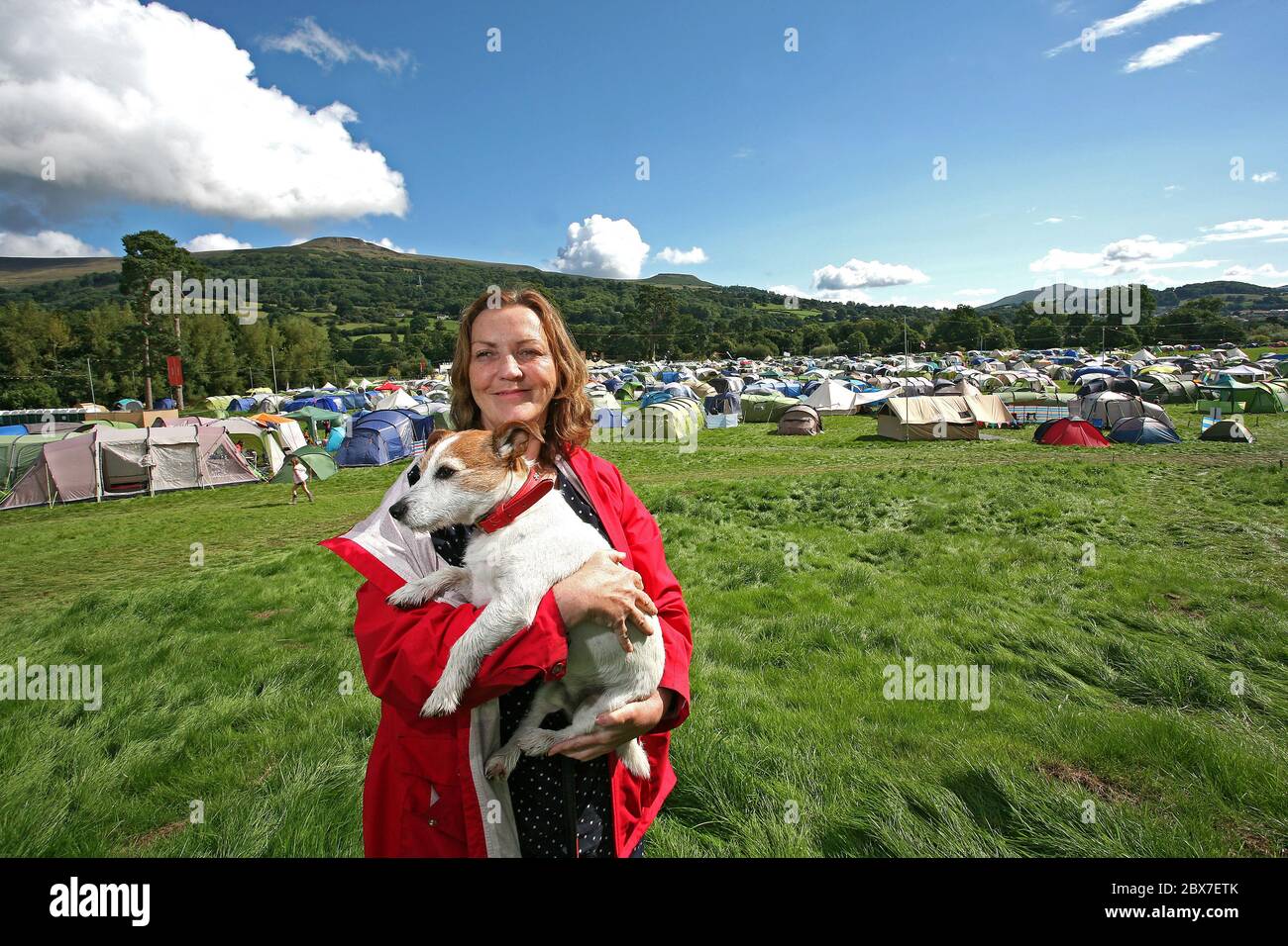Fiona Stewart è direttore e proprietario del Green Man Festival, un festival musicale indipendente annuale a Crickhowell, Galles. Si siede anche come c Foto Stock