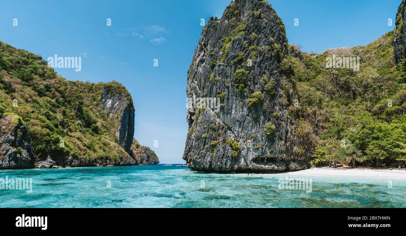 Isola di Shimizu, Arcipelago Binuit, El Nido, Palawan, Filippine, Asia Foto Stock