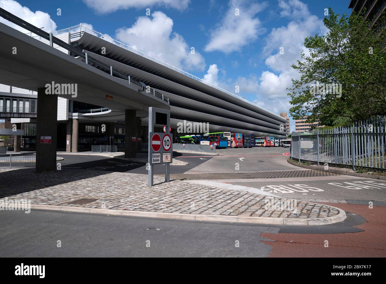 Preston, Regno Unito. 5 Giugno 2020. La foto mostra la stazione degli autobus Preston costruita da Ove Arup e Partners in stile architettonico Brutalista tra il 1968 e il 19 Foto Stock