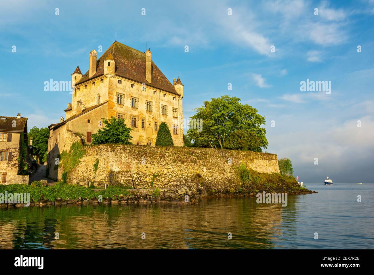 Francia, Yvoire, Chateau (castello) 14C Foto Stock